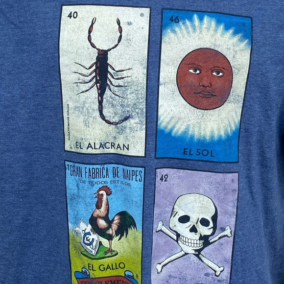 Men's Blue Graphic T-Shirt - Picture 3 of 4